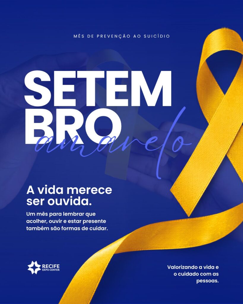 Setembro Amarelo: Recife Expo Center ilumina fachada para chamar atenção à prevenção do suicídio 1 WhatsApp Image 2026 09 01 at 09.36.00