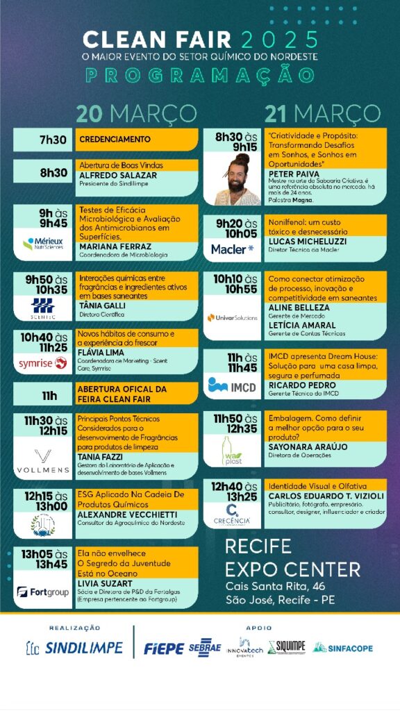 Clean Fair e Workshop Sindilimpe: Recife Expo Center Sedia o Maior Evento do Setor Químico 2 WhatsApp Image 2025 03 14 at 12.46.15