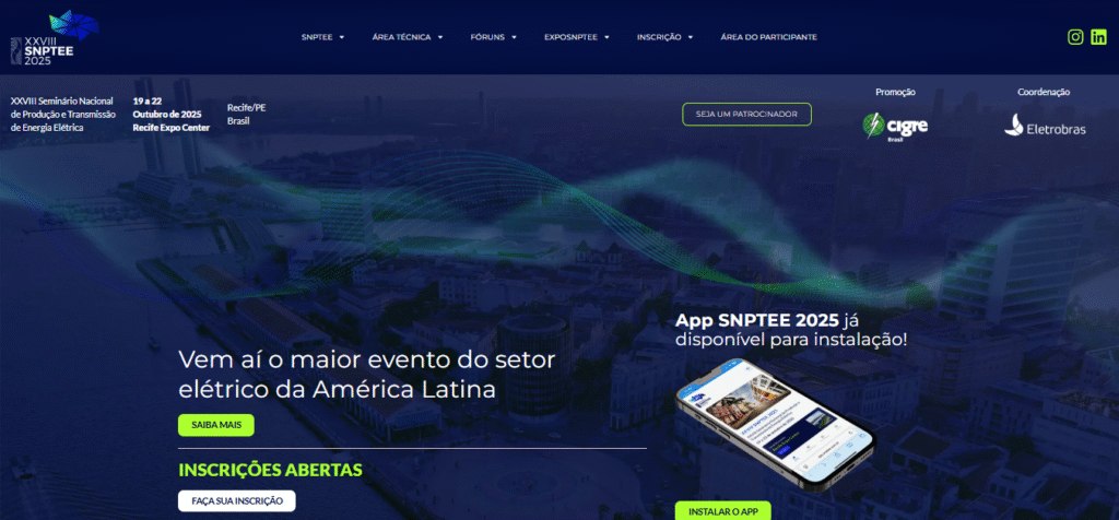 Banner do site oficial do SNPTEE