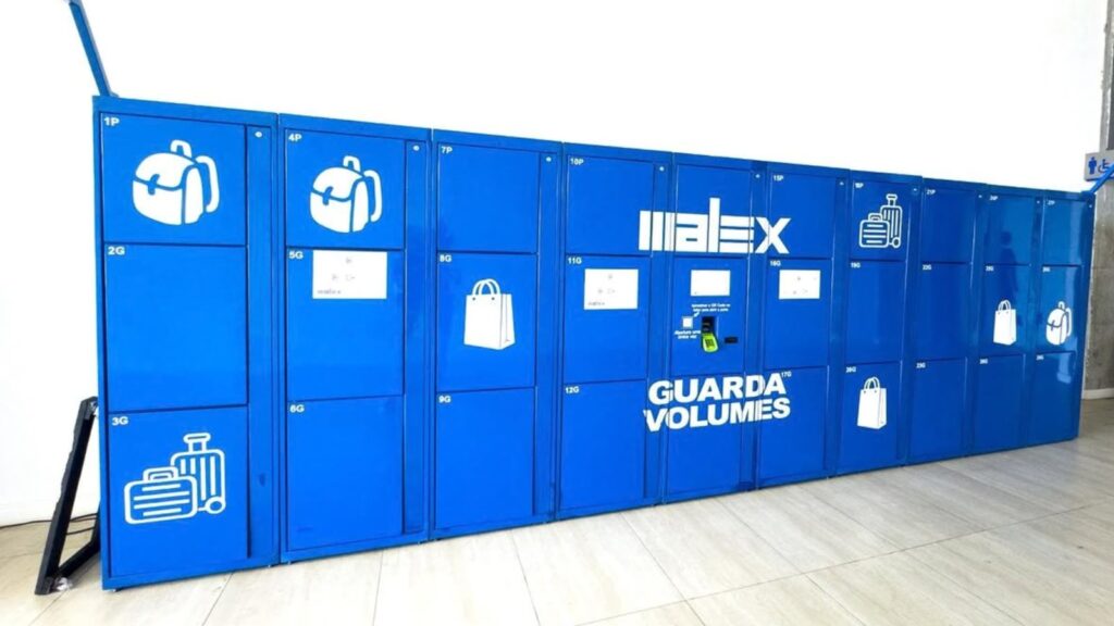 Experiência para visitantes: guarda-volumes, MALEX.